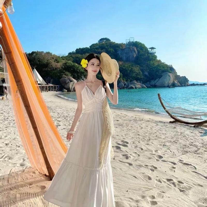 French Lace V-Neck Summer Dress