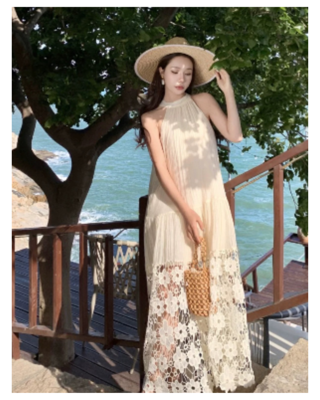 Moonlace Resort Halter Dress