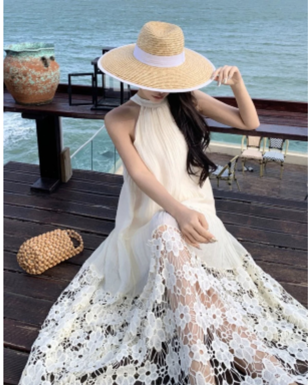 Moonlace Resort Halter Dress