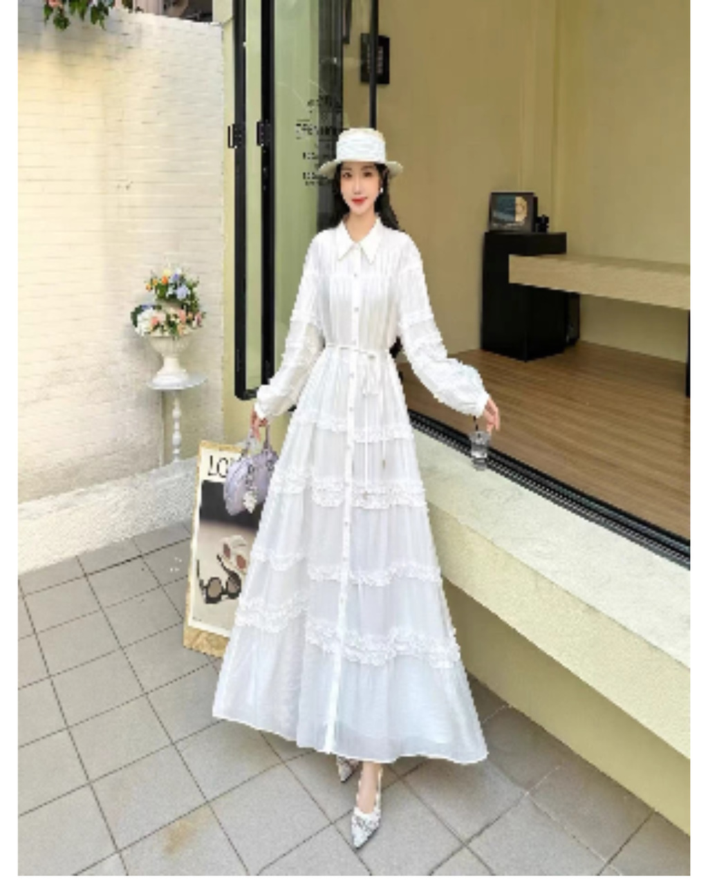 Élise Romantic Tiered Maxi Dress