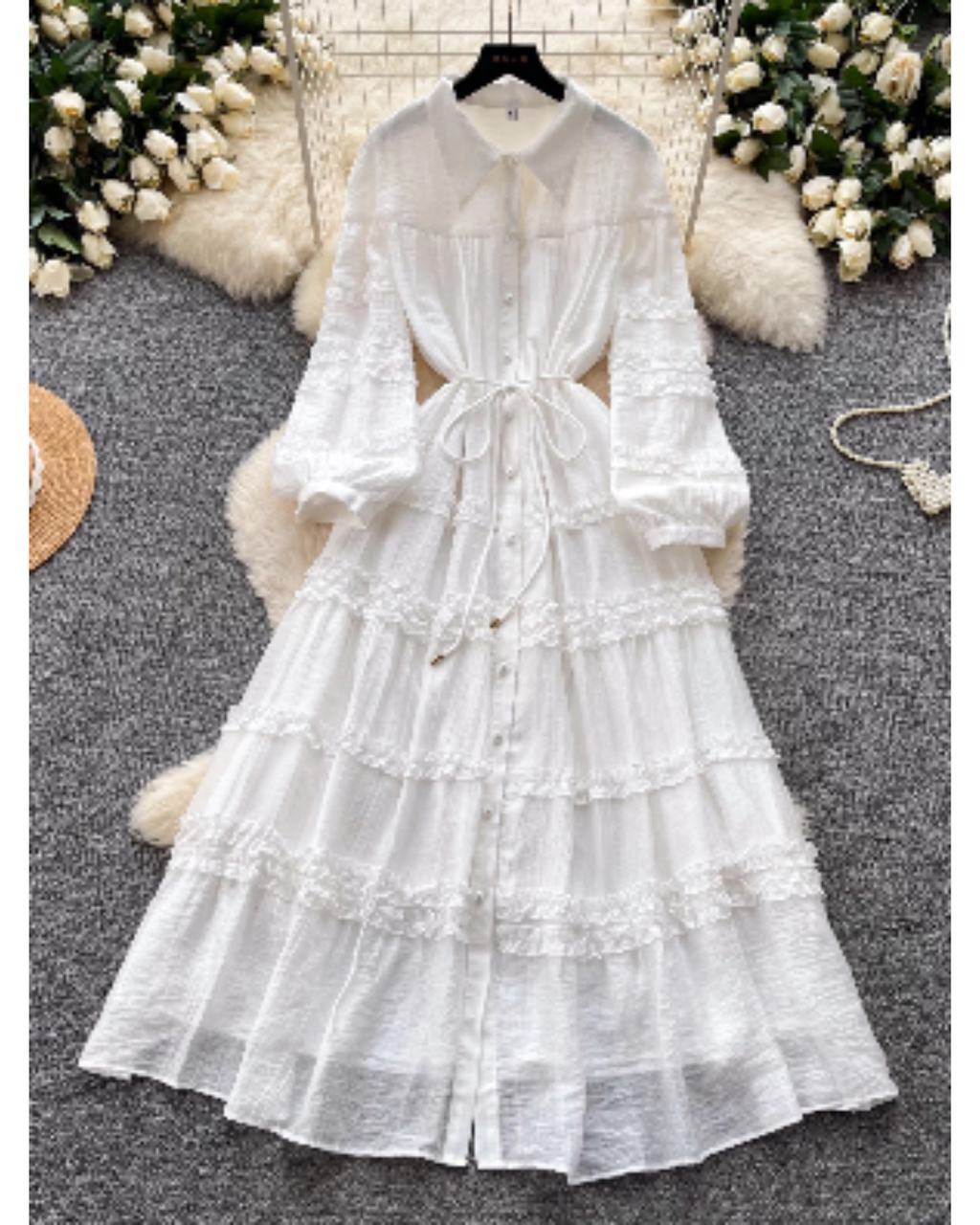 Élise Romantic Tiered Maxi Dress