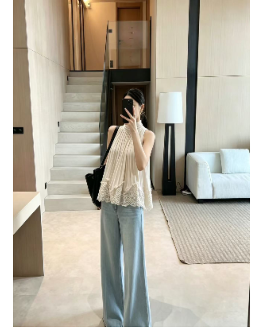 Romantique Pleated Lace Top